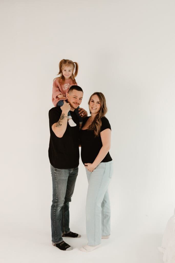 Pregnancy announcement studio photos Moncton New Brunswick