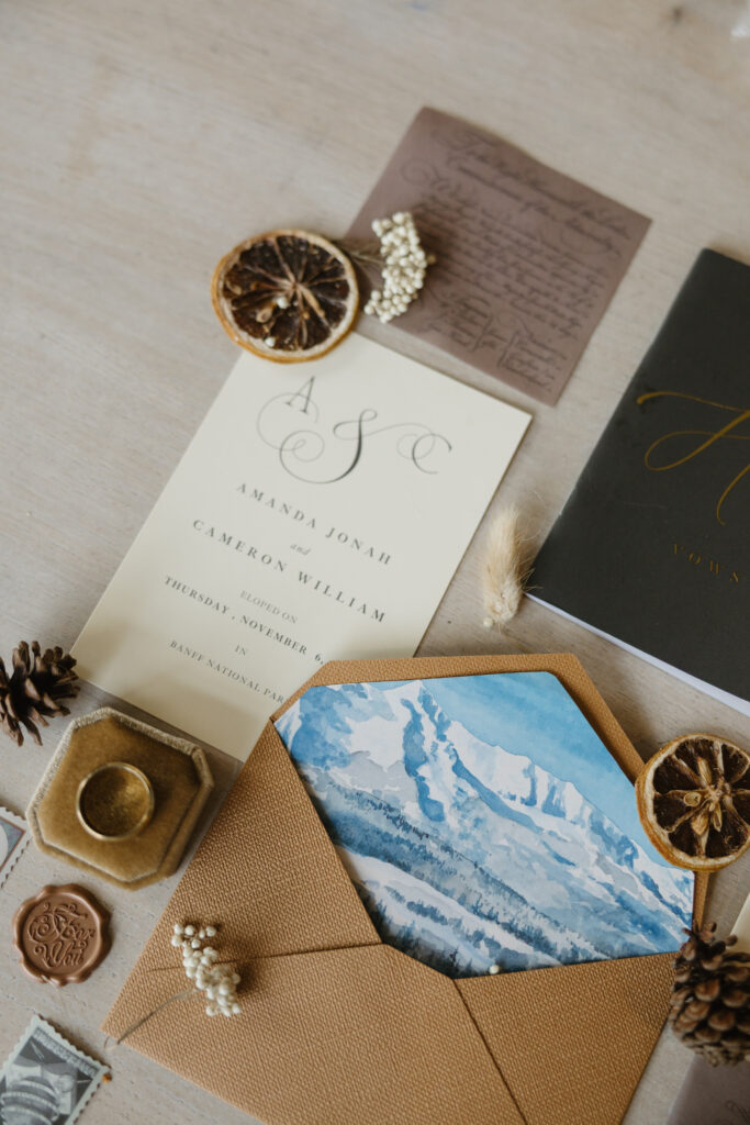 Banff winter wedding detail shot