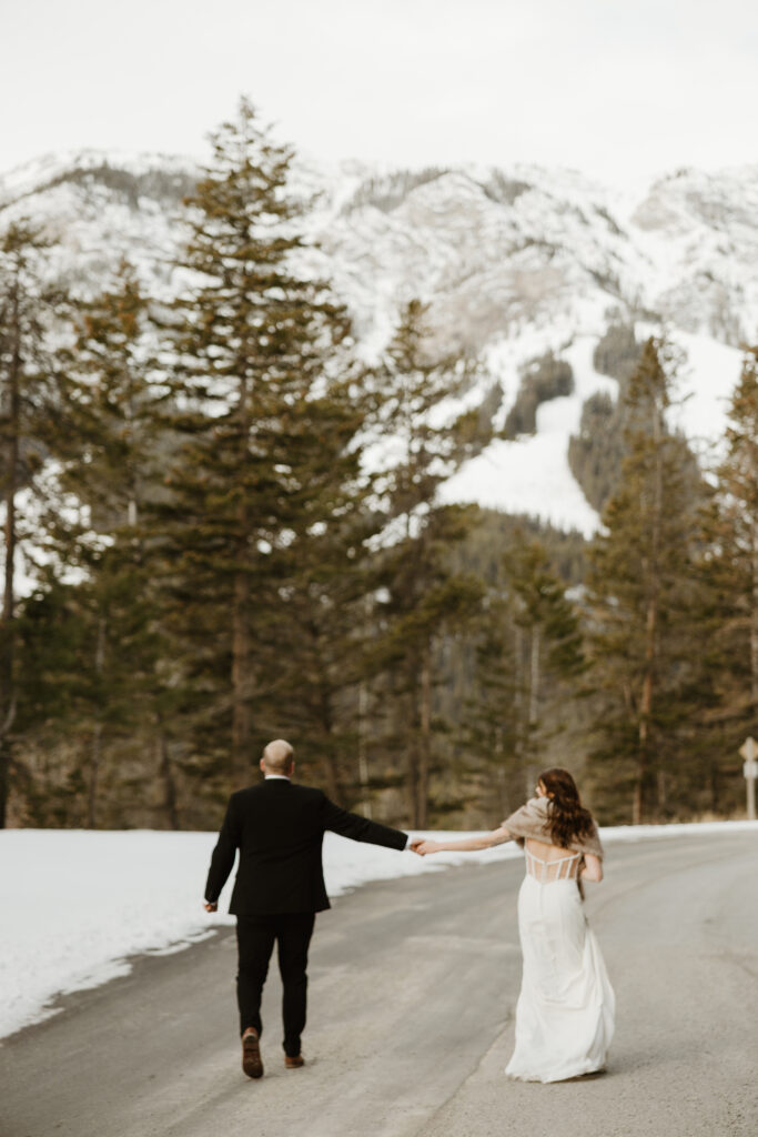 Running up Tunnel Mountain Banff Alberta